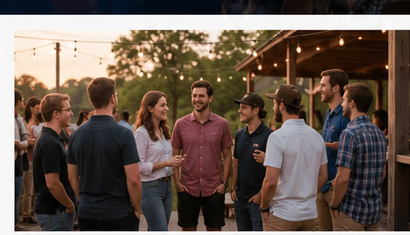 Young Republicans gathering together at a community event